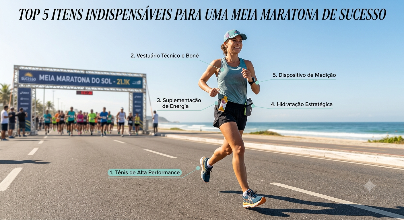 Leia mais sobre o artigo Top 5 Itens Indispensáveis para Correr uma Meia Maratona com Sucesso