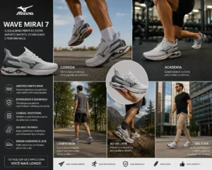 Leia mais sobre o artigo Review Completo: Mizuno Wave Mirai 7 – Vale o investimento para seus treinos em 2026?