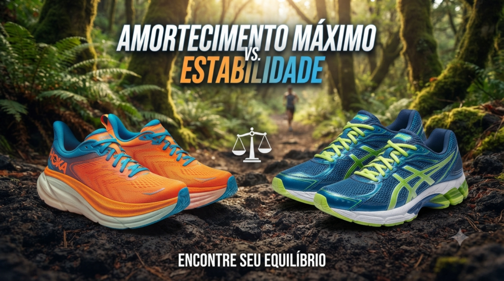 Tênis com Amortecimento Máximo vs. Estabilidade