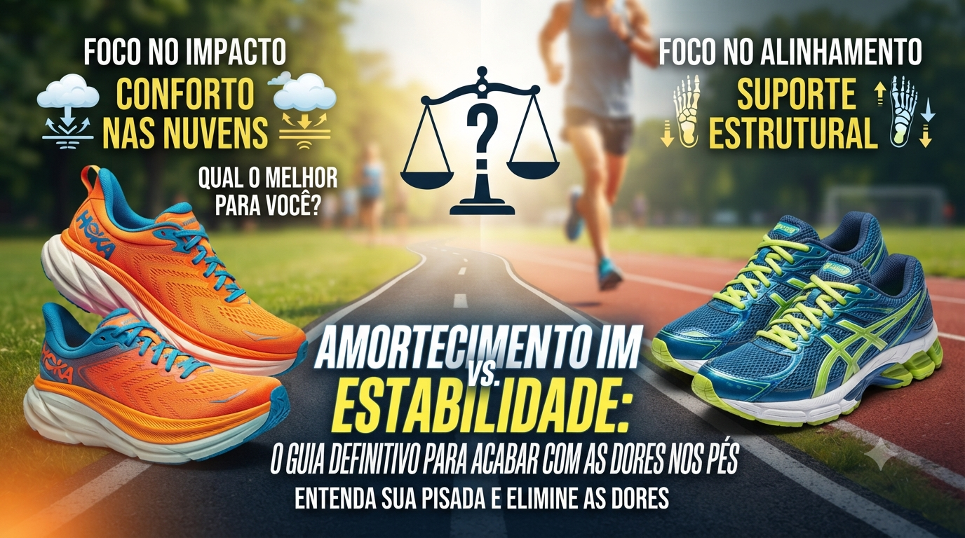 Tênis com Amortecimento Máximo vs. Estabilidade Qual o Ideal para Quem Tem Dores nos Pés